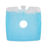 ▶ Amazon Basics Paquete de hielo cuadrado reutilizable de lados duros, 4.7 x 4.7 x 0.5 pulgadas, azul, paquete de 4