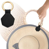 ▶ Clip magnético para sombrero para viajes, elegante bolsa manos libres, bolso, equipaje y mochila con clip para sol y sombreros de ala ancha (negro)